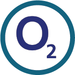 Logo for 02, one of the Mobile Top-Up Networks for Mobile Top-Up & International Calling Card Solutions avaiable from 3R