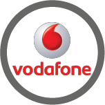 Logo for Vodafone, one of the Mobile Top-Up Networks for Mobile Top-Up & International Calling Card Solutions avaiable from 3R